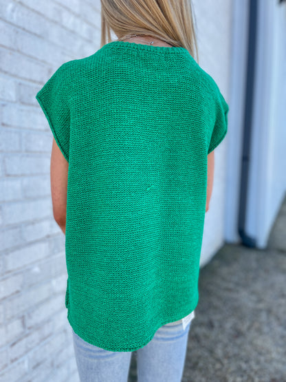 Maxiene Cap Sleeve Knitted Top