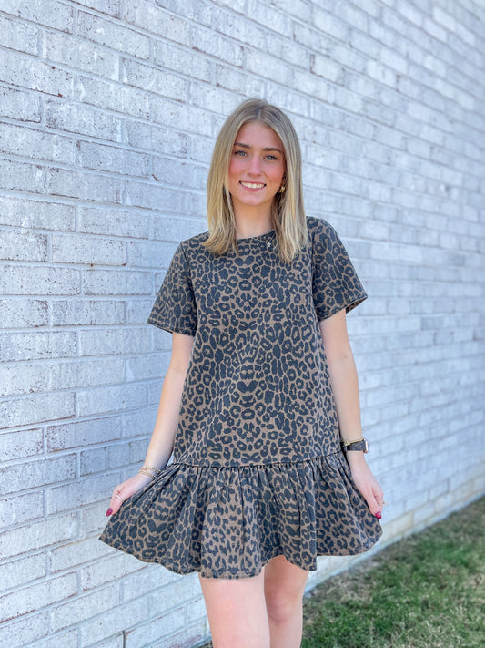 Cameron Leopard Print Dress