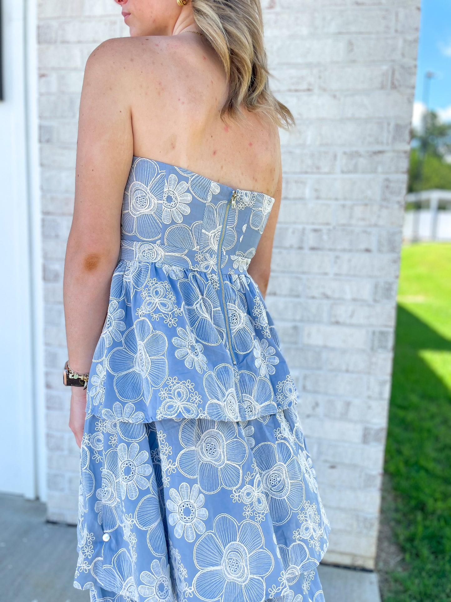 Lulu Floral Embroidered Midi Dress