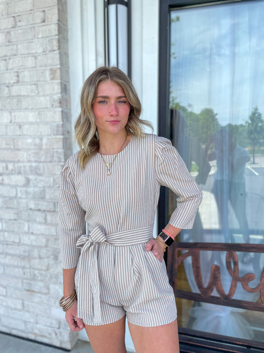 Savannah Striped Romper