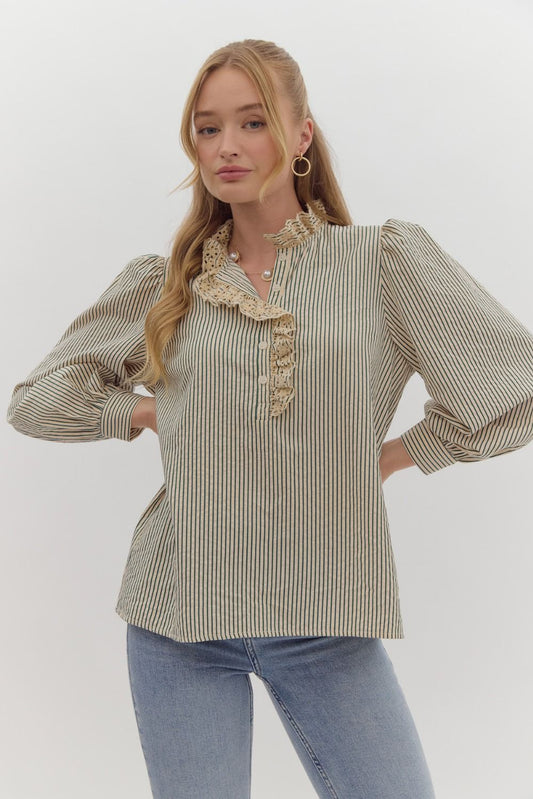 Eva Pinstripe Blouse