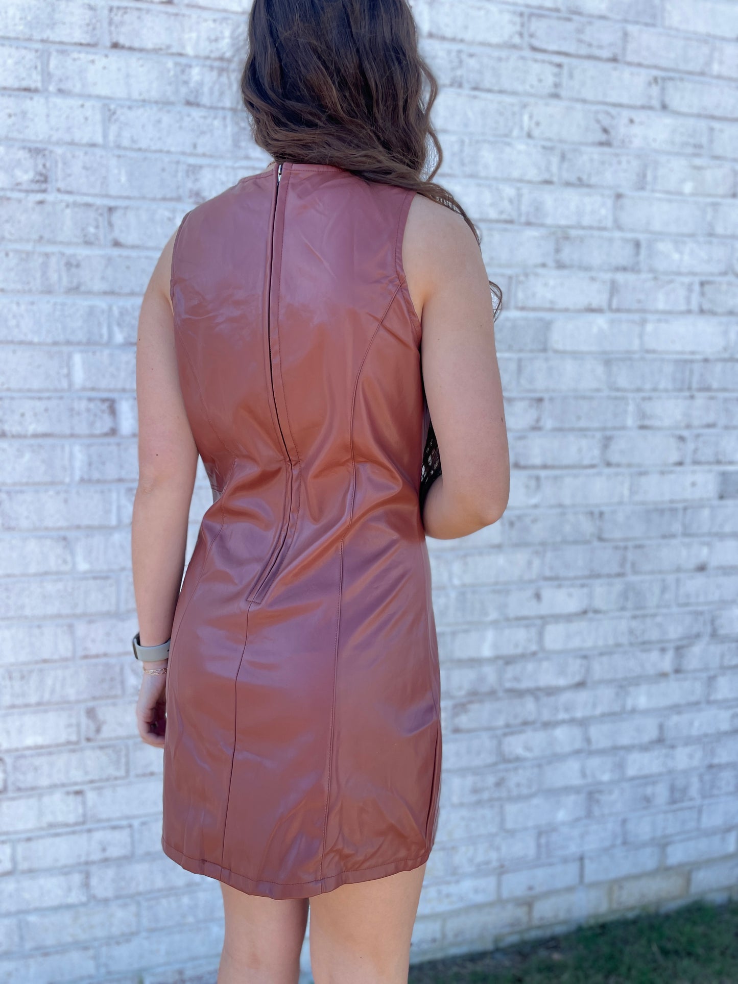 Staley Faux Leather Dress